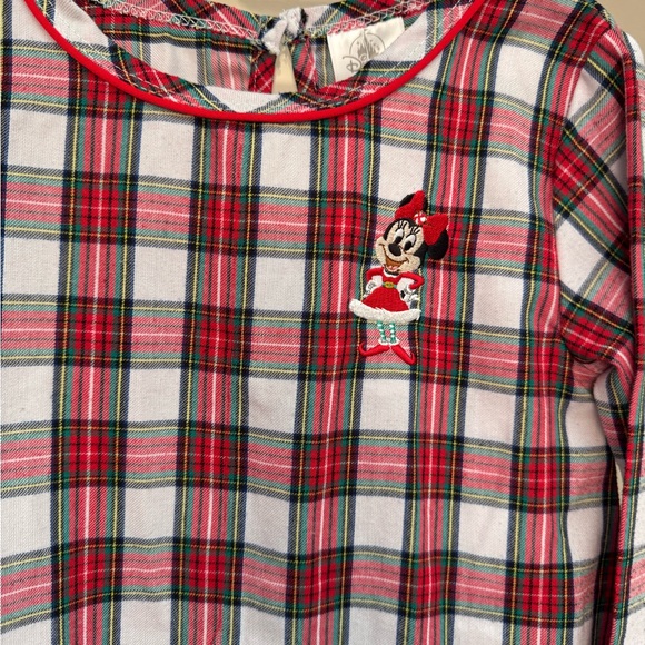 NWOT Disney Store Girls Minnie Holiday Plaid Nightgown Dress - Picture 3 of 4